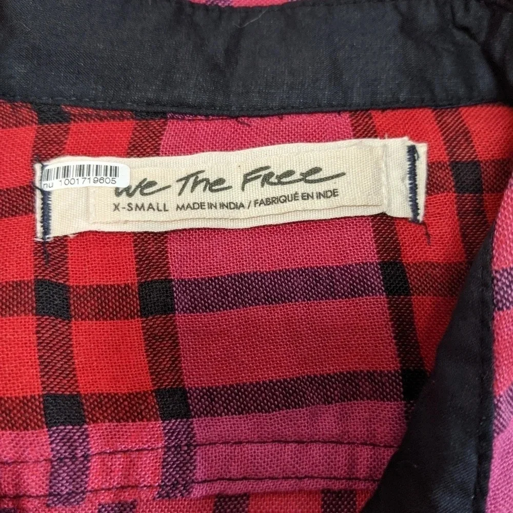 Free People We the Free Pacific Dawn Plaid Shirt